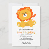 Wild One Birthday Invitation, Lion 1st Birthday In セーブザデート (正面)