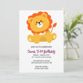 Wild One Birthday Invitation, Lion 1st Birthday In 招待状 (スタンド正面)