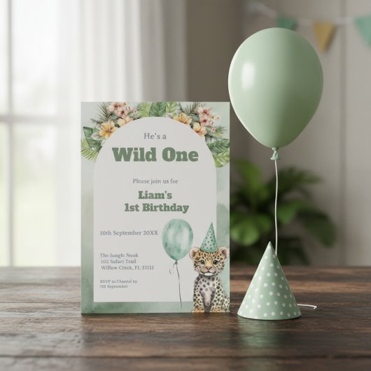 Wild One Birthday Invitation • Safari Jungle Party 招待状