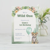 Wild One Birthday Invitation • Safari Jungle Party 招待状 (スタンド正面)