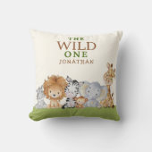 Wild One Birthday Jungle Animals クッション (正面)