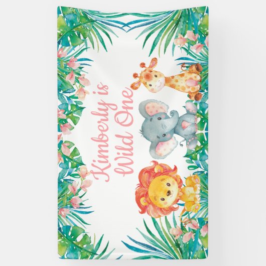 Wild One Birthday personalized banner 横断幕 (縦)