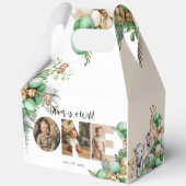 Wild One Birthday Safari Animal Photo フェイバーボックス (裏面)