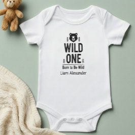 WILD ONE Born to Be Wild Personalized   Bodysuit ベビーボディスーツ