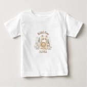 Wild One Boy 1st Birthday Safari Baby ベビーTシャツ (正面)