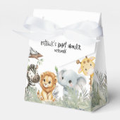 Wild One Boy Safari Jungle Animals  Baby Shower  フェイバーボックス (正面サイド)
