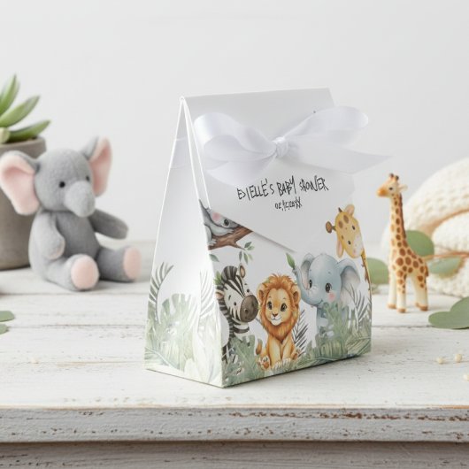 Wild One Boy Safari Jungle Animals  Baby Shower  フェイバーボックス