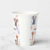 Wild One Cute Animals Balloon girls Birthday 紙コップ (右)