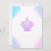 Wild One Cute Elephant 1st Birthday Invitation 招待状 (裏面)