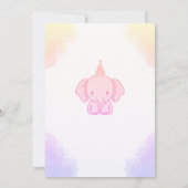 Wild One Cute Elephant 1st Birthday Invitation 招待状 (裏面)