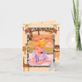 Wild One Cute Quote Safari Animal Birthday Photo 招待状 (正面)