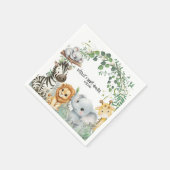 Wild One Cute Safari Jungle Animals Boy Baby Showe スタンダードカクテルナプキン (角)