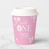 Wild One Daisy First Birthday – Boho Girl Party  紙コップ (裏面)