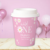Wild One Daisy First Birthday – Boho Girl Party  紙コップ