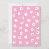 Wild One Daisy First Birthday Girl – Floral 1st 招待状 (裏面)