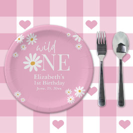 Wild One Daisy – Girl’s First Birthday Boho Party ペーパープレート