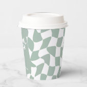 Wild One Dapper Duck 1st Birthday Sage Green 紙コップ (左)