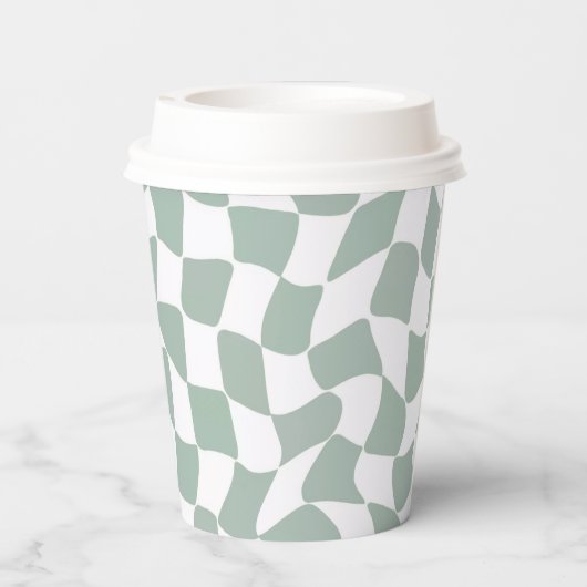 Wild One Dapper Duck 1st Birthday Sage Green 紙コップ (裏面)