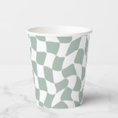 Wild One Dapper Duck 1st Birthday Sage Green 紙コップ (裏面)