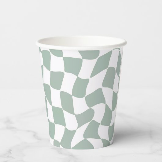 Wild One Dapper Duck 1st Birthday Sage Green 紙コップ (裏面)