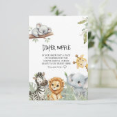 Wild One Elegant Safari Jungle Animals Baby Shower エンクロージャーカード (スタンド正面)