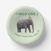 Wild One Elephant Birthday Artwork ペーパーボウル (正面)