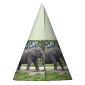 Wild One Elephant Birthday Cone Design パーティーハット (裏面)