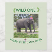 Wild One Elephant Party Treat ワインラベル (シングルラベル)