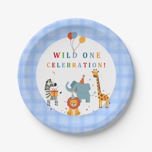 Wild One First Birthday ペーパープレート (正面)