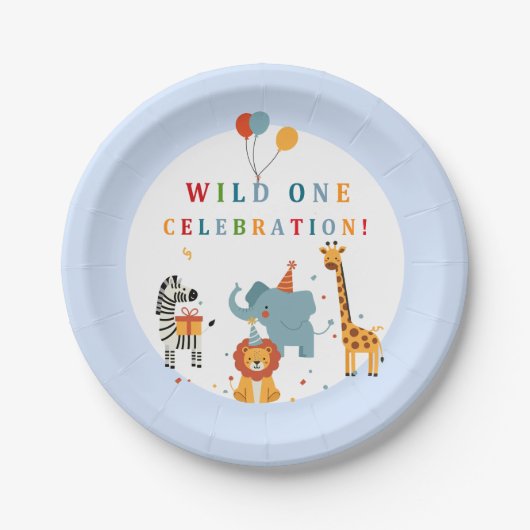 Wild One First Birthday ペーパープレート (正面)