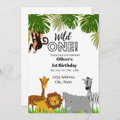 Wild one first birthday invitation  招待状 (正面/裏面)