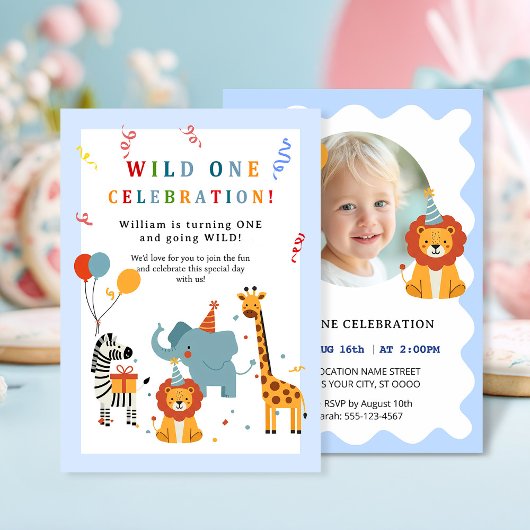 Wild One First Birthday Invitation 招待状