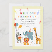 Wild One First Birthday Invitation 招待状 (正面)