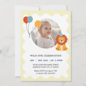 Wild One First Birthday Invitation 招待状 (裏面)