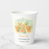 Wild One Fun Jungle Safari Boy 1st Birthday 紙コップ (正面)