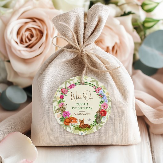 Wild One Garden Woodland Birthday フェイバータグ