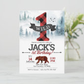 Wild One Invitation, Lumberjack First誕生日 招待状 (スタンド正面)
