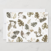 Wild One Jungle Animals 1st Birthday Party Photo 招待状 (裏面)