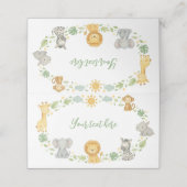 Wild One Jungle Animals Birthday Food Tent プレイスカード (外部開封)