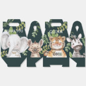 Wild One Jungle Animals Safari 1st Birthday フェイバーボックス (見開き)