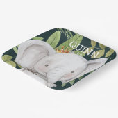 Wild One Jungle Animals Safari 1st Birthday ペーパープレート (傾斜あり)