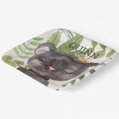 Wild One Jungle Animals Safari 1st Birthday ペーパープレート (傾斜あり)