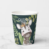 Wild One Jungle Animals Safari 1st Birthday 紙コップ (裏面)