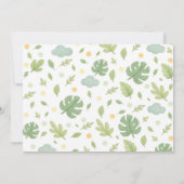 Wild One Jungle Animals Safari 1st Birthday Photo 招待状 (裏面)