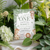 Wild One Jungle Birthday Invite 招待状