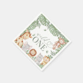 Wild One Jungle Birthday Napkin スタンダードカクテルナプキン (角)