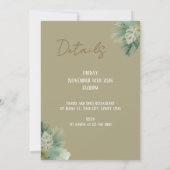 Wild One Jungle First Birthday Invitation 招待状 (裏面)