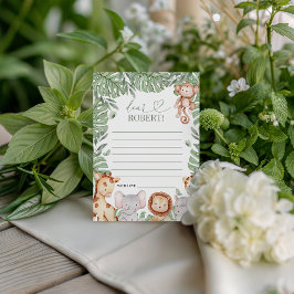 Wild One Jungle Message Card 招待状