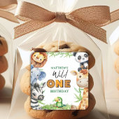 Wild One Jungle Safari 1st birthday スクエアシール