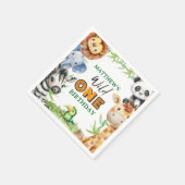 Wild One Jungle Safari 1st birthday  スタンダードカクテルナプキン (角)